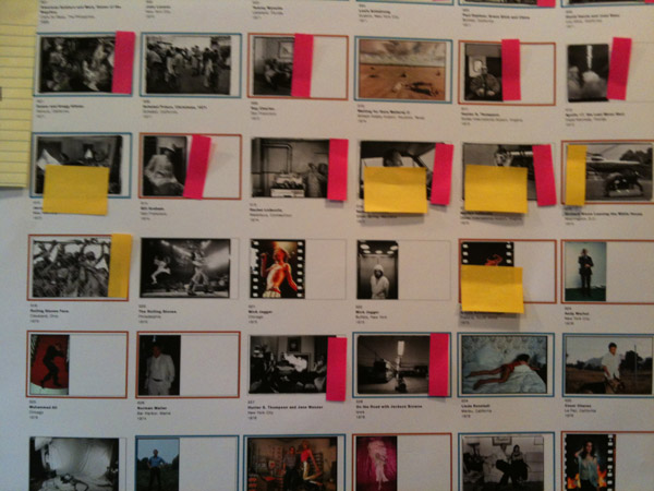 Annie Leibovitz contact sheets 1