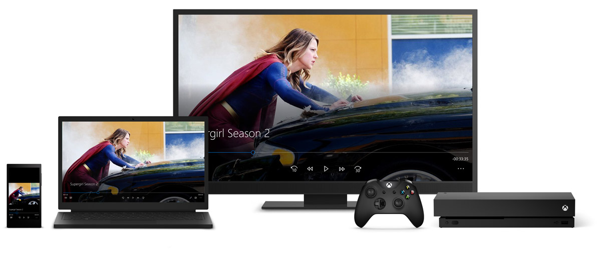 Microsoft Movies & TV device collage