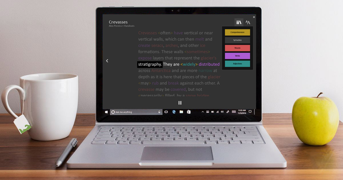 OneNote Learning Tools computer