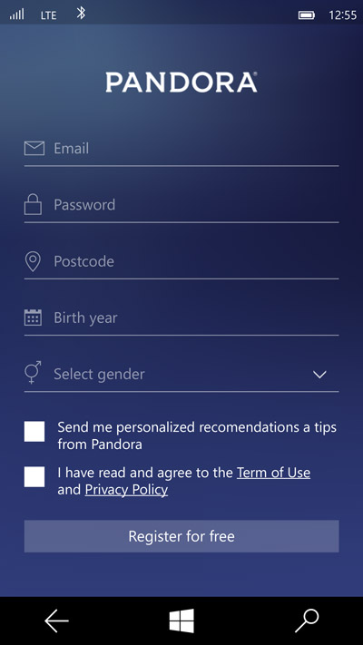 Pandora phone